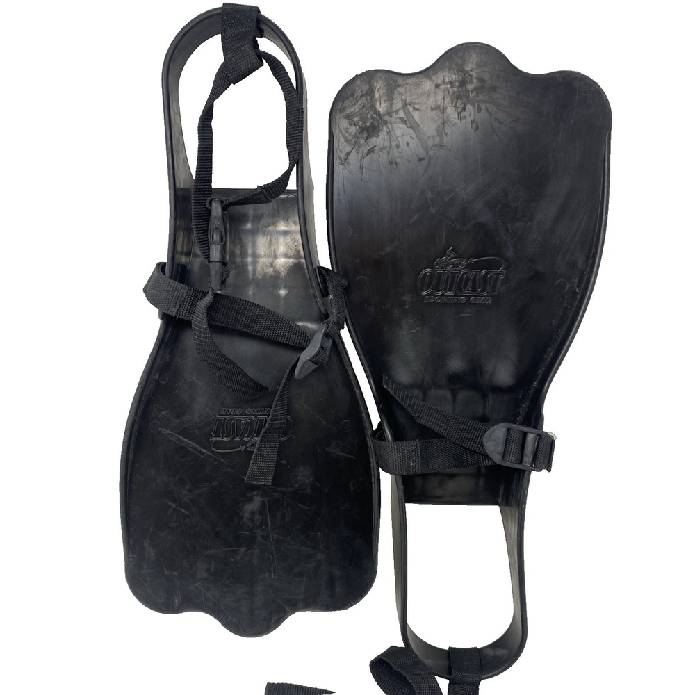 Outcast Sporting Gear Float‎ Tube Kick Fins 20"x9" Black Adjustable Straps